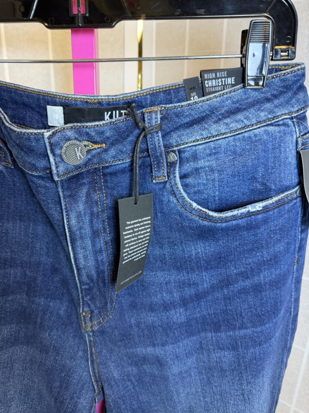 New KUT FROM THE KLOTH  high rise christine straight leg jeans - Picture 2 of 7